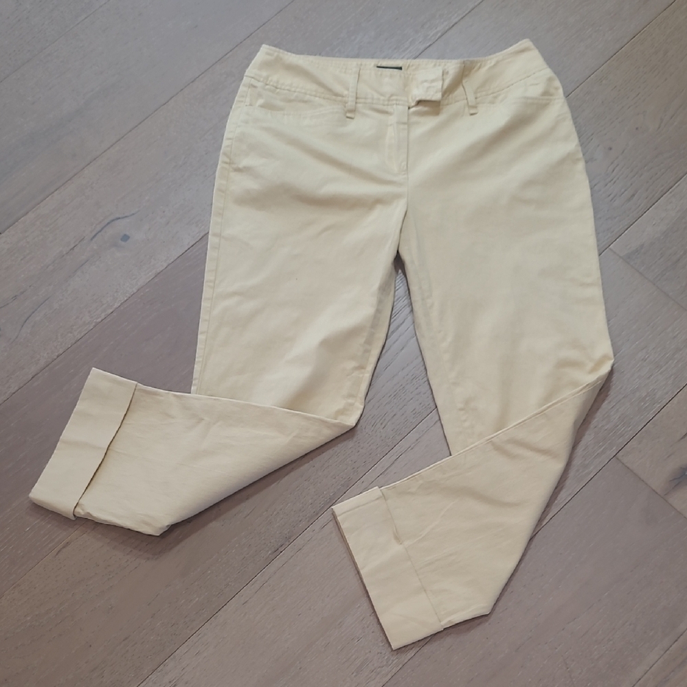 EUC Dolce & Gabbana Pants Women's sz 30 Ittierre SPA Gold Cuffed Cropped Chino